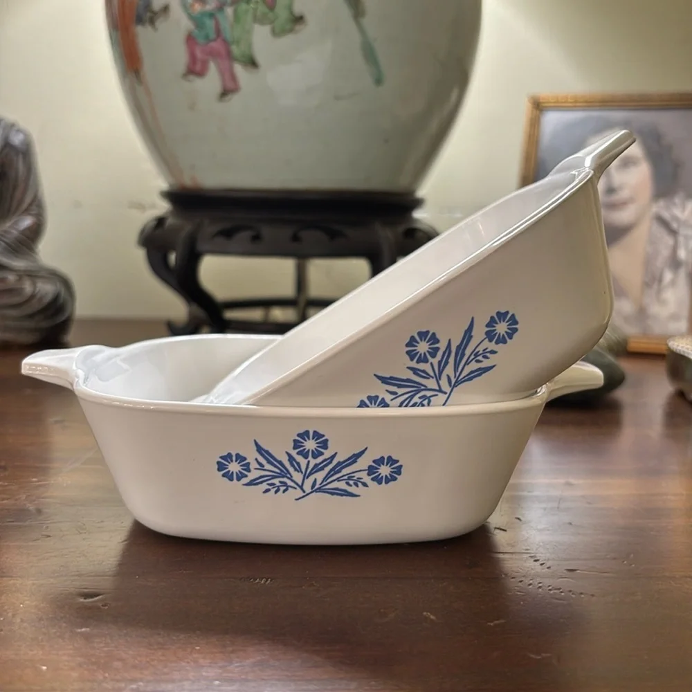 Corningware Blue Cornflower Set of 2 Vintage